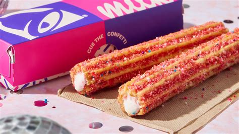 taco bell launches  birthday cake churros treat  limited time