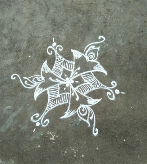 Nisha S Kolam Simple Flower Design Big Rangoli Designs Rangoli