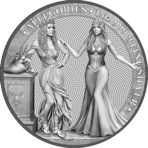 Round The Allegories Italia Germania 2020 1 Oz Silber 38 64