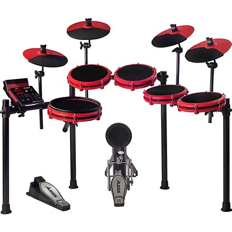 Alesis Nitro Max Expanded Electronic Drum Kit Red Guitar Center