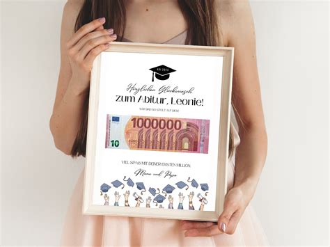 Abitur Geldgeschenk Personalisiert Geschenkidee Abitur Etsy De