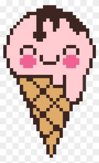 Kawaii Ice Cream Toriel Pixel Art Clipart Full Size Clipart 3426287 Pinclipart