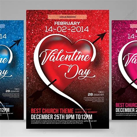 Valentine Day Flyer Template Download On Pngtree