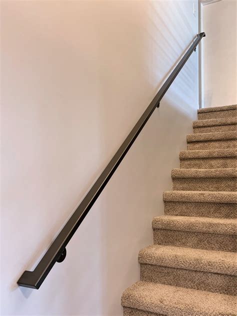 Wall Mounted Rectangular Metal Handrail Great Lakes Metal Fabrication