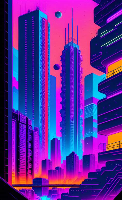 Neon City View by awerozme on DeviantArt