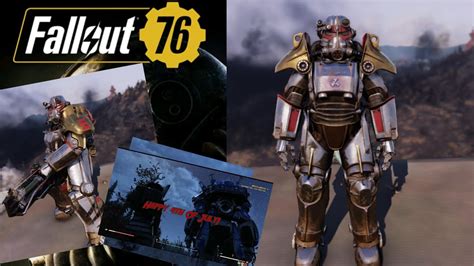 Fallout 76 Atomic Onslaught T 45 Power Armor Skin Plus Fireworks