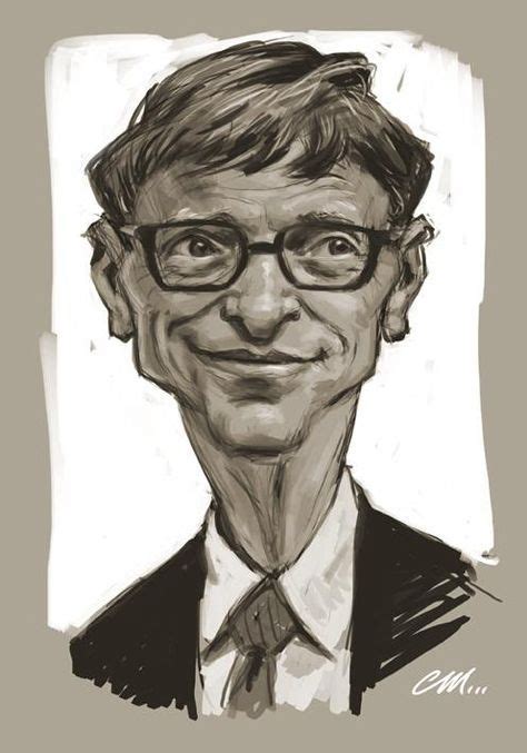 Bill Gates By Euan Mactavish Sign Em Caricature Sketch