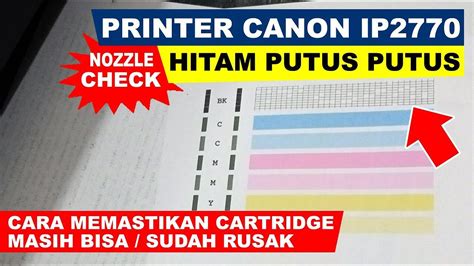 Cara Mengatasi Printer Canon Ip Tinta Hitamnya Tidak Normal Print