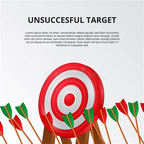 Target Miss Concept Stock Vector Illustration Of Flat