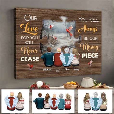 Heaven Canvas Christmas Gift Our Love For You Will Never Cease You