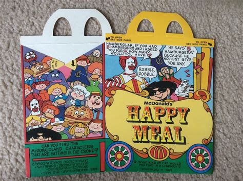 Vintage 1979 FIRST EVER McDonalds Happy Meal Box | Etsy