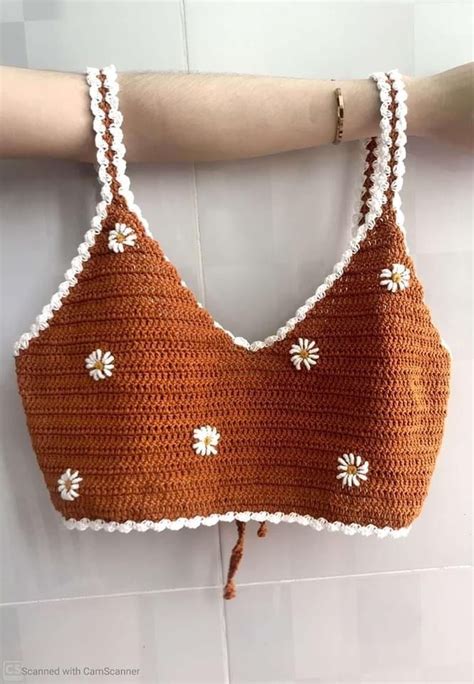 Gilet Crochet Bag Crochet Crochet Stitches Flower Crochet Top