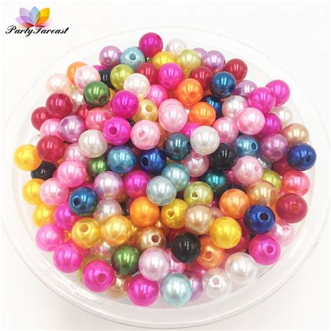 100 pièces 6 8mm bonbons couleur perles pour coutu Grandado