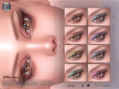 The Sims Resource ZENX EYESHADOW Z235 HQ In 2024 Eyeshadow Sims 4