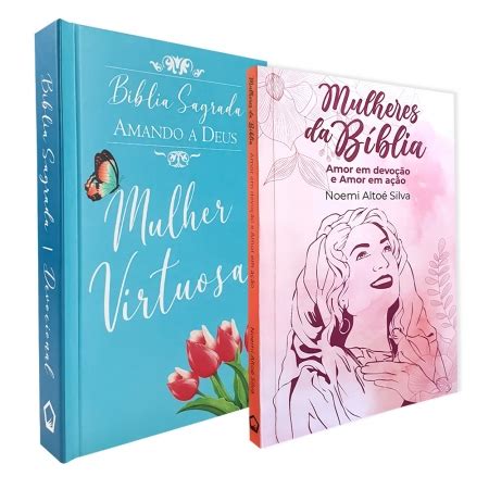 Kit 2 Livros Bíblia NVI Capa Dura Devocional Amando a Deus