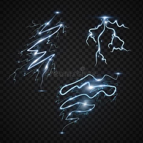 Lightning Bolt Storm Strike Realistic D Light Thunder Storm Magic And