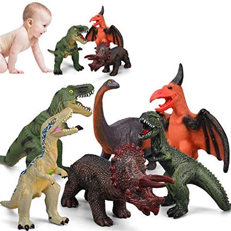 Juguetes de dinosaurios gigantes de 6 piezas para niños y niños