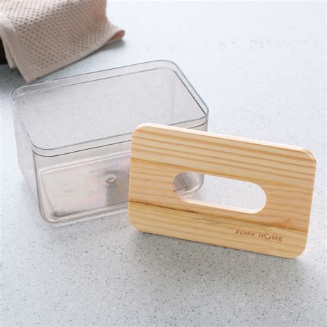 Taffhome Kotak Tisu Kayu Nordic Minimalist Tissue Box Small Zj