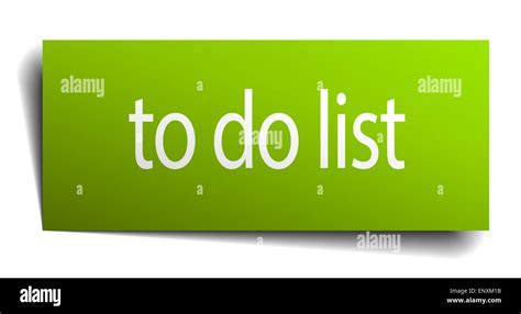 To Do List Square Paper Sign Isolated On White Stock Photo Alamy