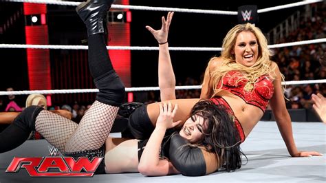 Paige Vs Charlotte Wwe Womens Championship Match Raw June 20 2016 Youtube