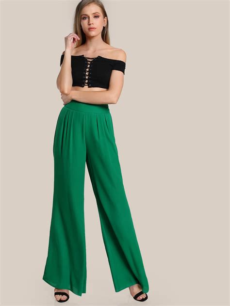 Shein Box Pleated Palazzo Pants Artofit