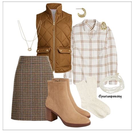 Fashion Look Featuring J Crew Plus Size Tops And J Crew Skirts By