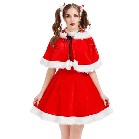 China Vintage Womens 2 Piece Mrs Claus Santa Costume Cosplay