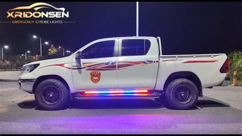 XRIDONSEN 60 Inch Running Board Police Lights Strip 720 LED Red And