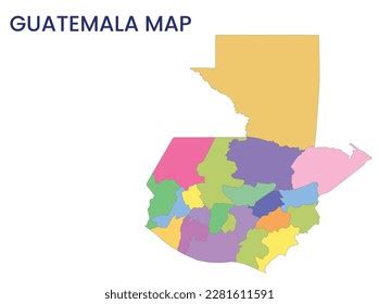 High Detailed Map Guatemala Outline Map Stock Vector Royalty Free