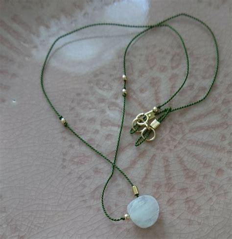 Rainbow moonstone silk cord necklace with gold fill beads, boho chic jewellery, cord jewelry ...