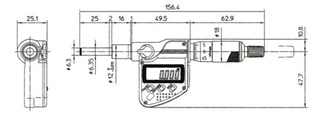 Cabezas Microm Tricas Digitales Mm Flat Spindle Mm Plain