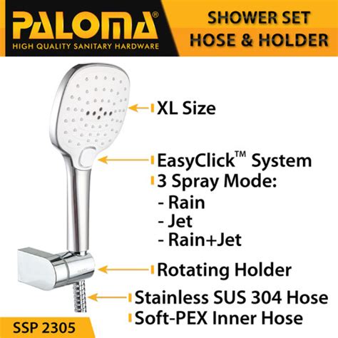 Promo PALOMA SSP 2305 Shower Set Handshower Mandi Hand Head Kepala Air