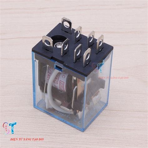 Relay Trung Gian role kính LY2N J Relay 220V 10A 8 chân Nông Trại