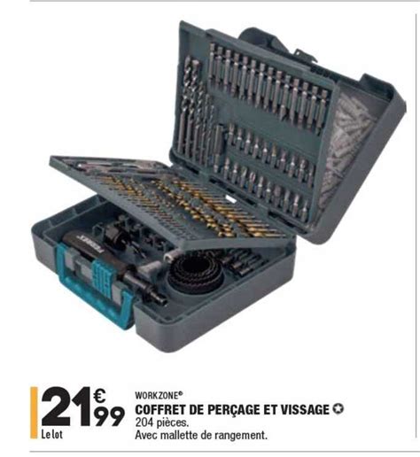 Promo Coffret De Per Age Et Vissage Workzone Chez Aldi