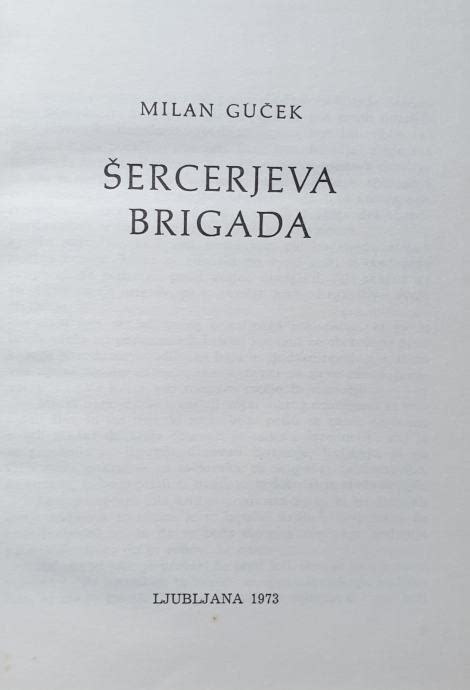 Knjiga Šercerjeva Brigada Milan Guček 1973