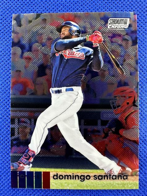 2020 364 Domingo Santana Topps Stadium Club Chrome Baseball Cleveland