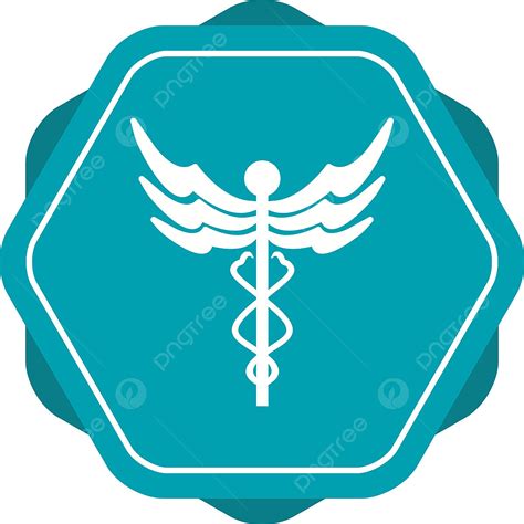 Glyph Clipart Transparent Background Beautiful Caduceus Vector Glyph