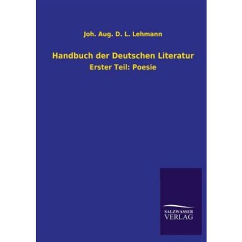 Handbuch Der Deutschen Literatur Paperback Salzwasser Verlag Gmbh 가격