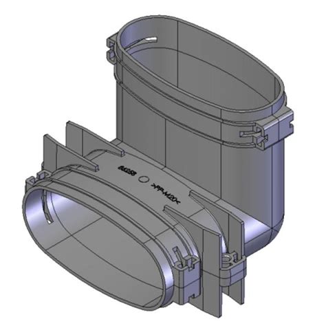 Helios Flexpipe Bogen Vertikal Grad Rohr Oval Frs Bv