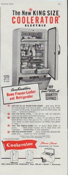 1948 Coolerator Vintage Ad The New King Size King Size Vintage