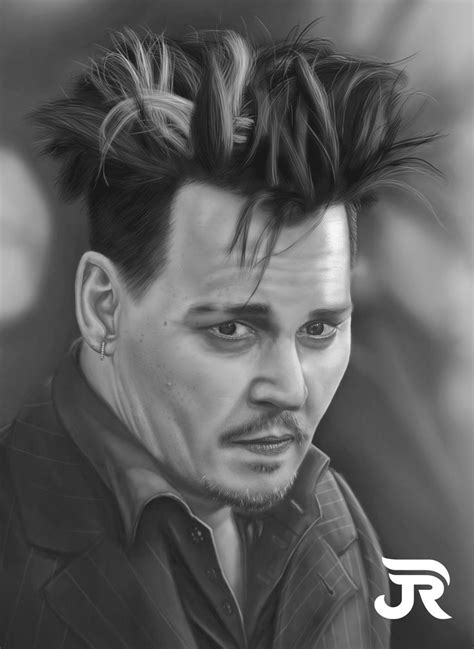 Ilustración Digital Johnny Depp Disfruté bastante mientras