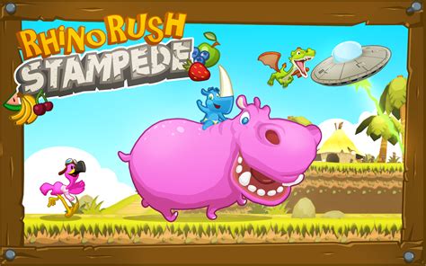 Download a game Rhino rush: Stampede android