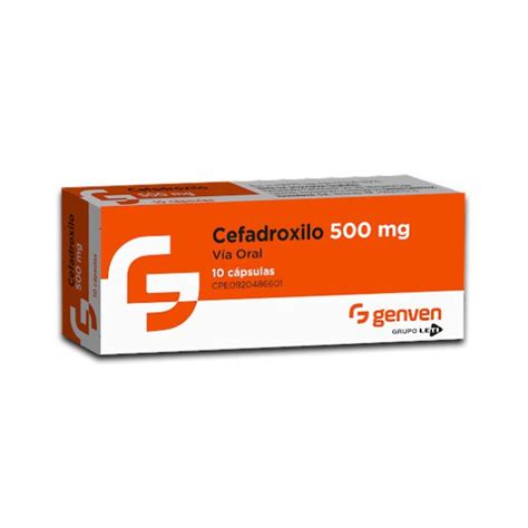 Cefadroxilo 500MG X 10 Capsulas Genven Compras Farmacia