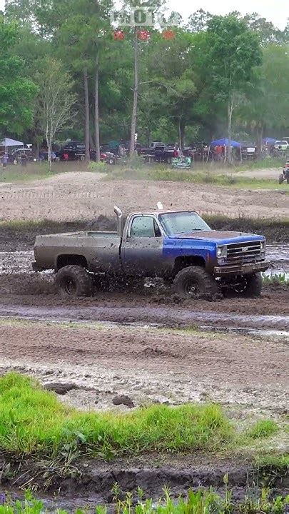 Square Body Mud Truck With Stacks Youtube