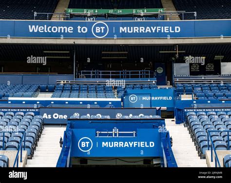 Seating stands at BT Murrayfield Rugby Ground Stadium, Edinburgh ...