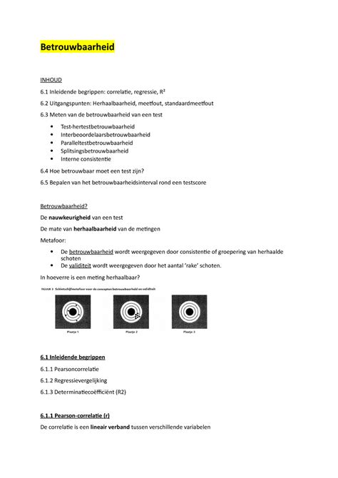 Betrouwbaarheid 1 Inleidende begrippen correlatie regressie R² 6 2