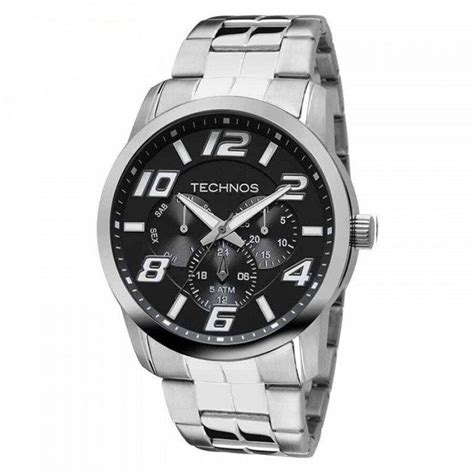 Rel Gio Technos Masculino Performance Racer P Aft P Prata