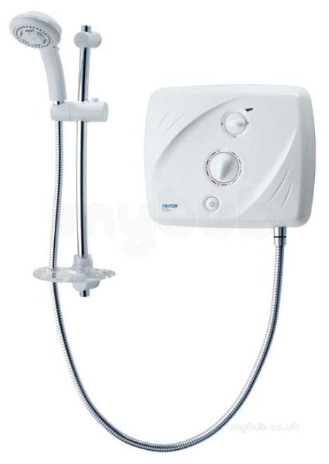 Triton T90xr Pumped Shower 8 5 Kw White Chrome Plated Triton