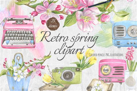 Antique Spring Clipart Collection Vintage Illustrations For Timeless