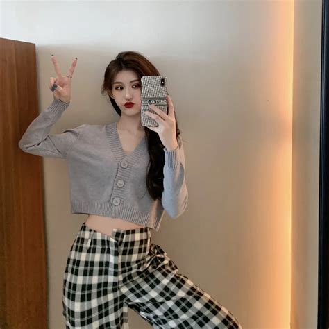 Женский Укороченный кардиган, свитера, женский черный, белый, короткий ...